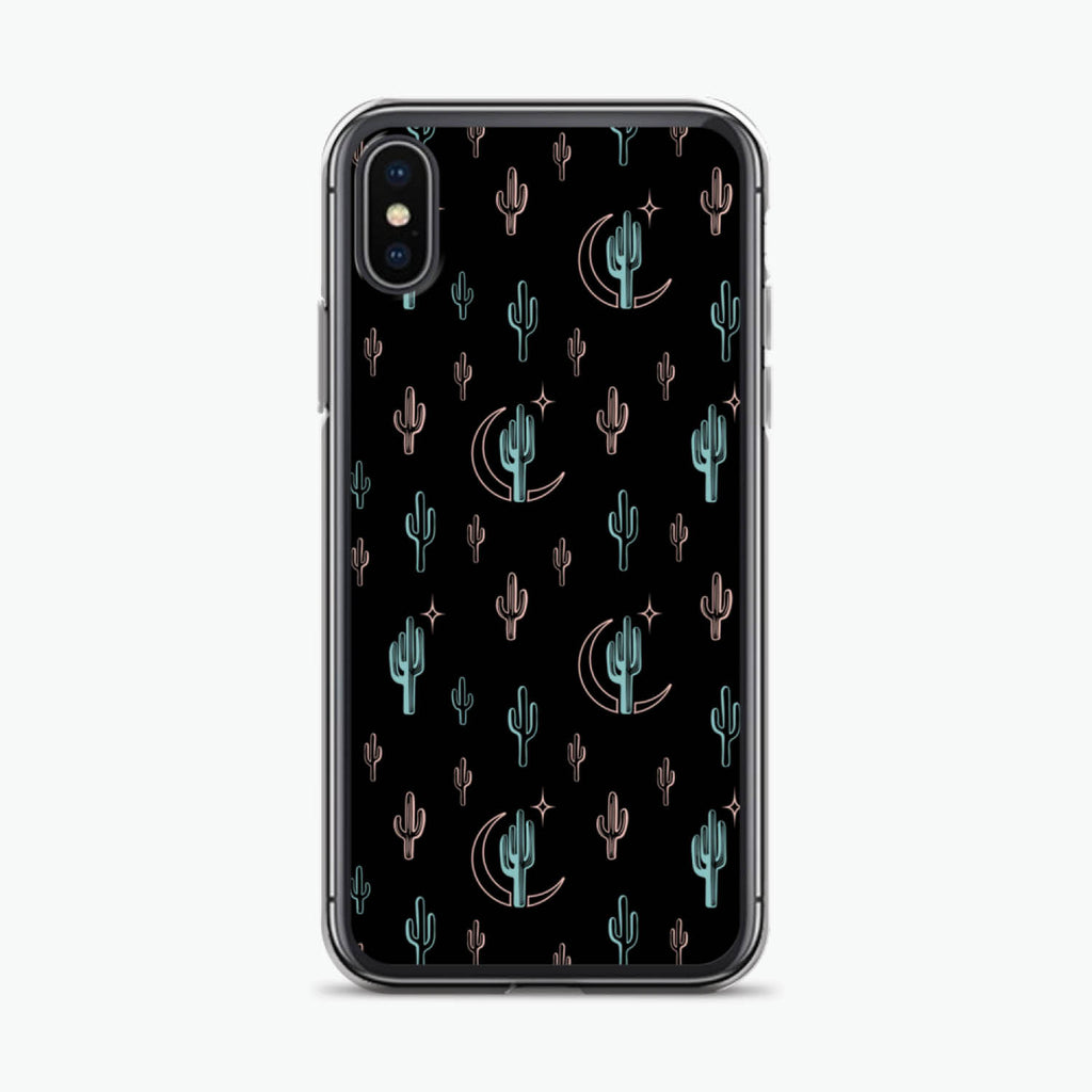 Desert Moon iPhone Case - Black